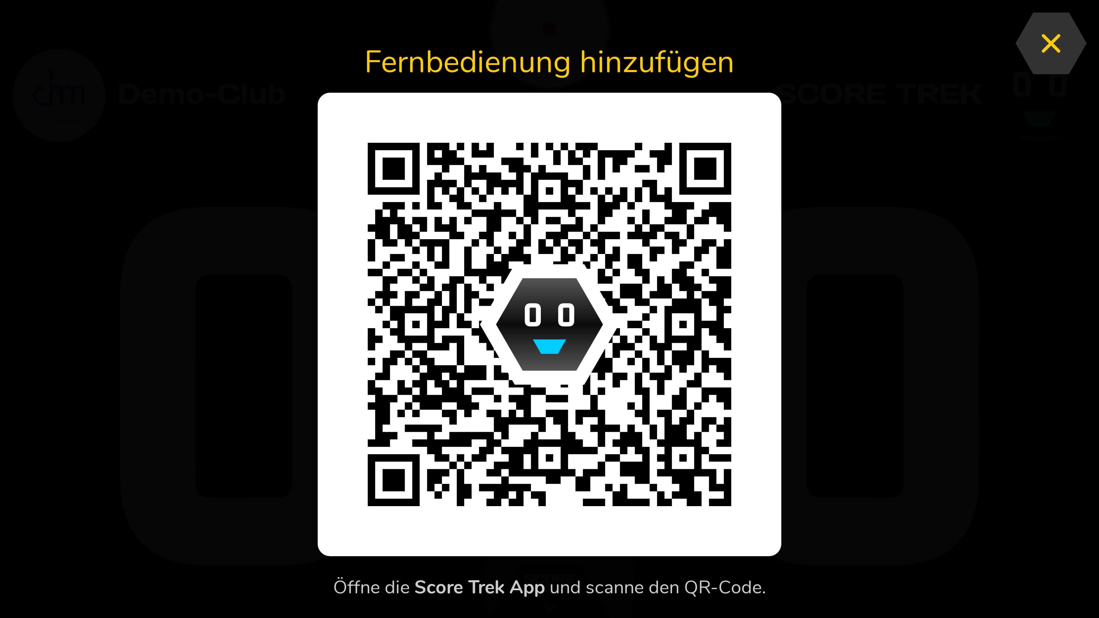 Der QR-Code zum Koppeln einer Fernbedienung.